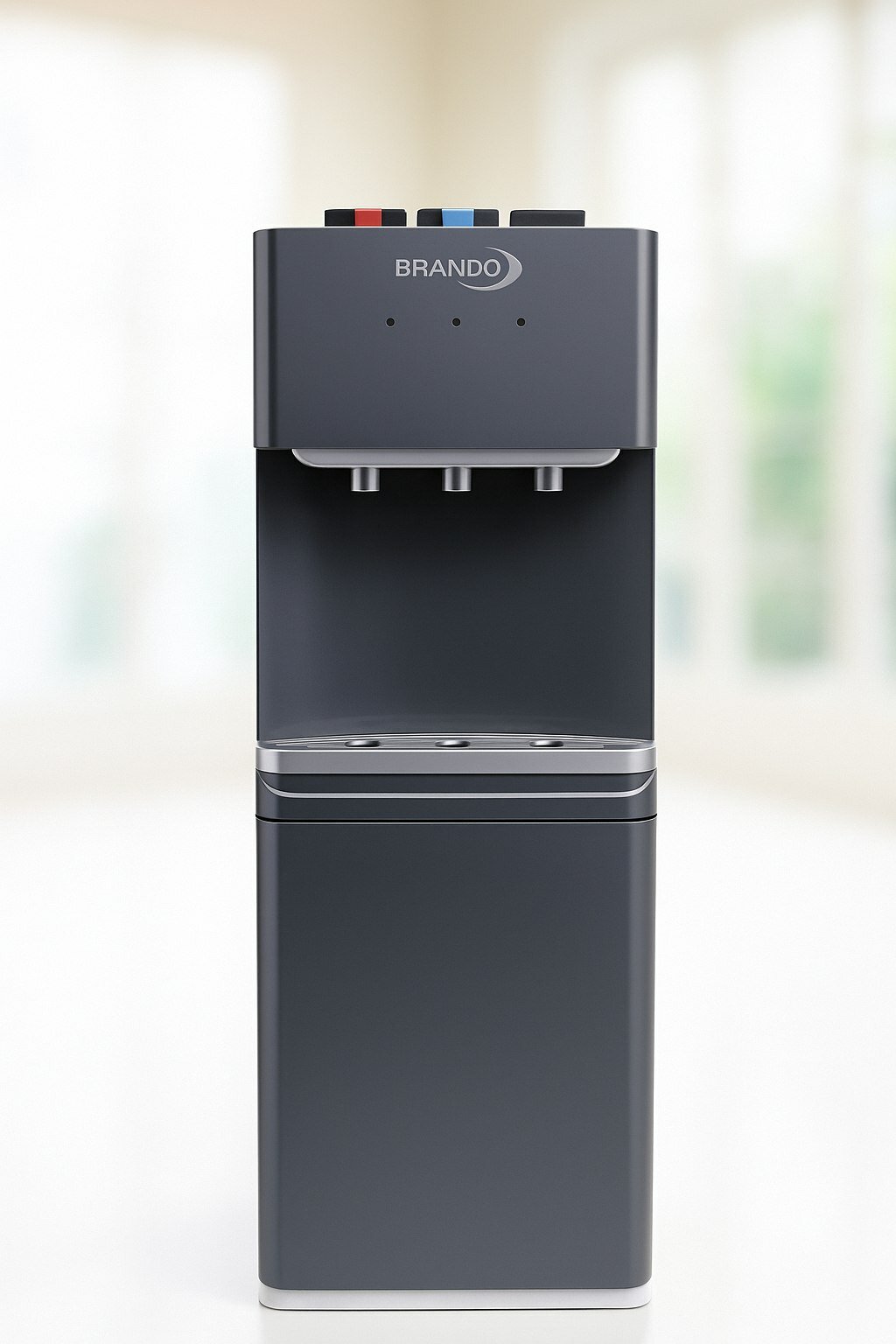 Компрессорный кулер для воды Brando AFK-2088-2 со шкафчиком, защита от детей, темно серый
