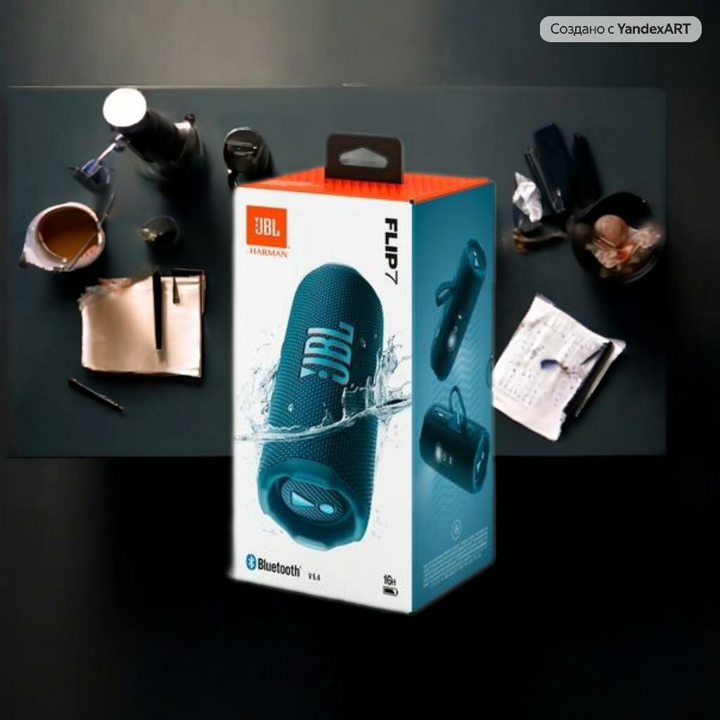 JBL Flip 7 — портативная ударопрочная Bluetooth-колонка с AI Sound Boost