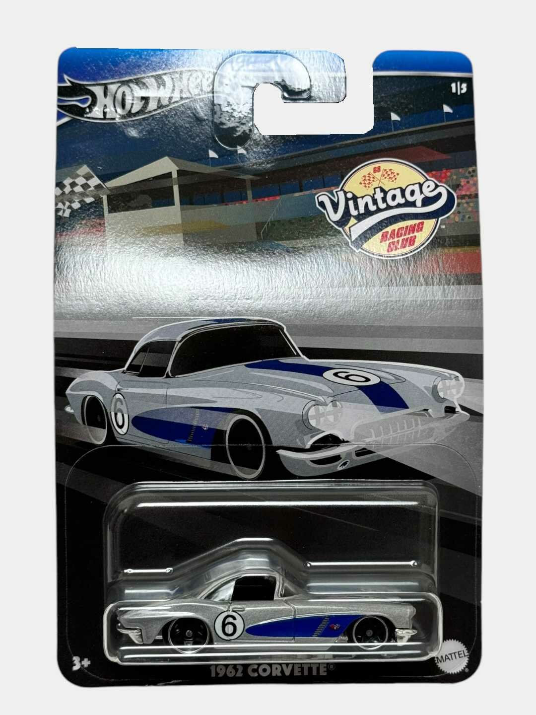 Коллекционная модель Hot Wheels 1962 Corvette винтажный автомобиль 1:64 Код. 25576