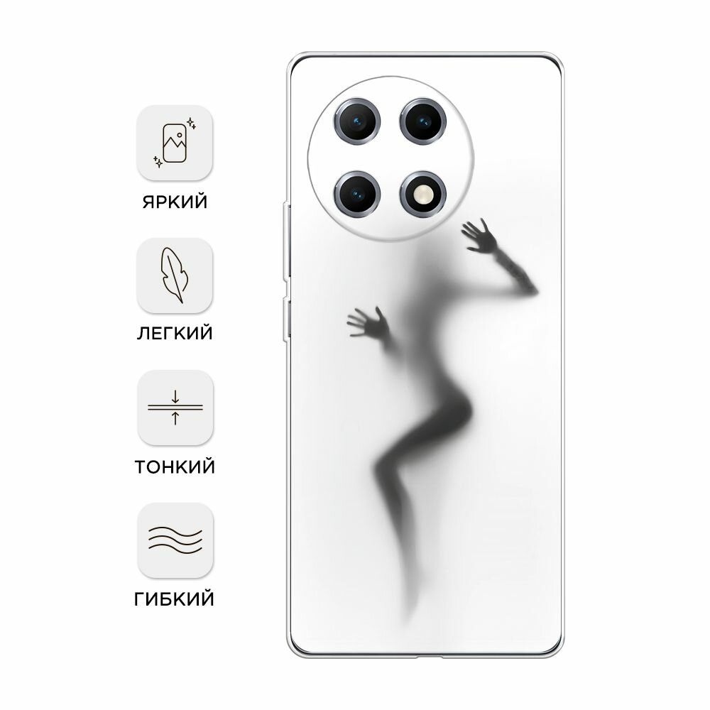 Чехол на Tecno Camon 30S / Текно Камон 30S с принтом "Девушка в душе" — фото 1