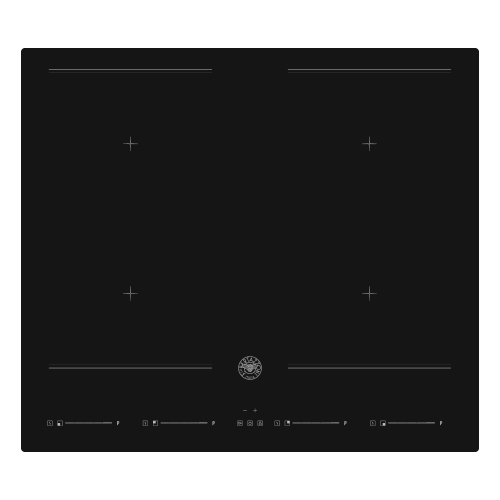 Индукционная варочная панель Bertazzoni P604I2M28NV шириной 60 см 4 зоны 2 мультизоны 92900₽