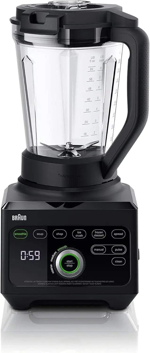 Блендер Braun JB9040BK, Вес: 4.6 кг, Высота: 43 см, Гарантия: 1г