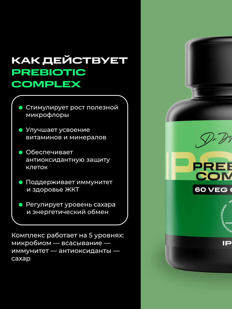 Пребиотик IPSUM ( Пребиотик для взрослых )/ Prebiotic Complex / бад для кишечника — фото 1