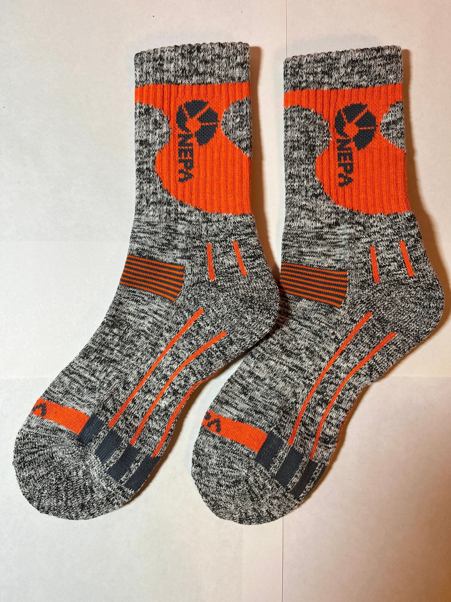 Носки NEPA, размер 24, оранжевый, серый — фото 1