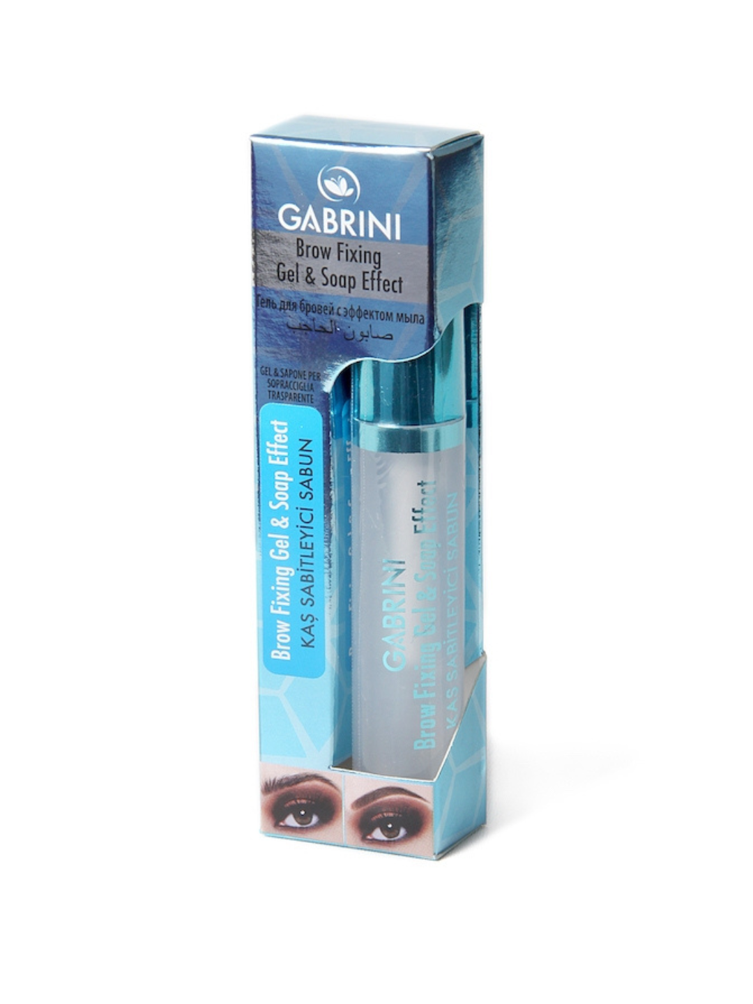 Гель фиксатор Gabrini Brow Fixing & Soap effect, для укладки бровей, прозрачный, 8 мл