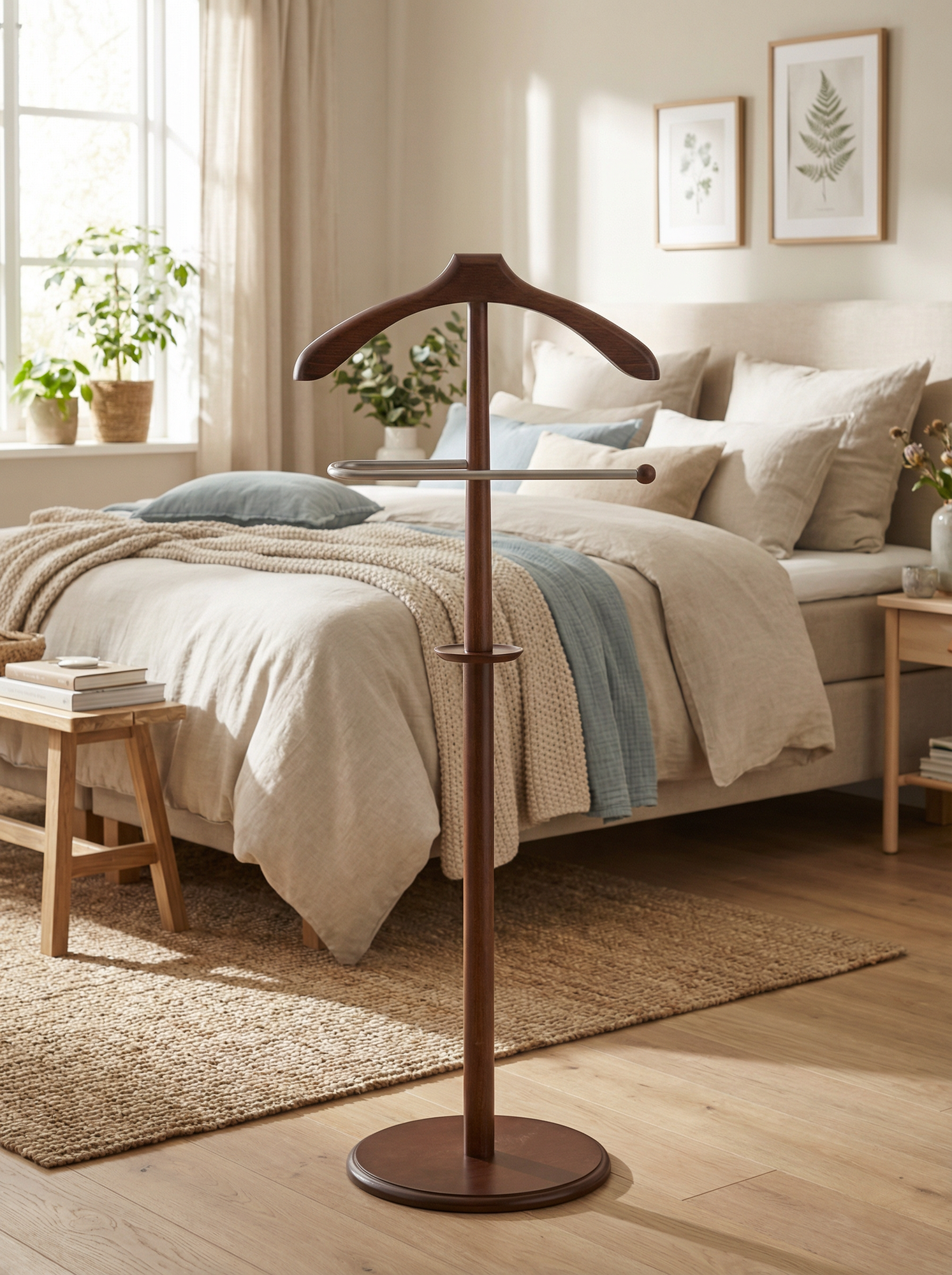 Вешалка - стойка костюмная IFERS для одежды напольная В 25Н цвет средне-коричневый