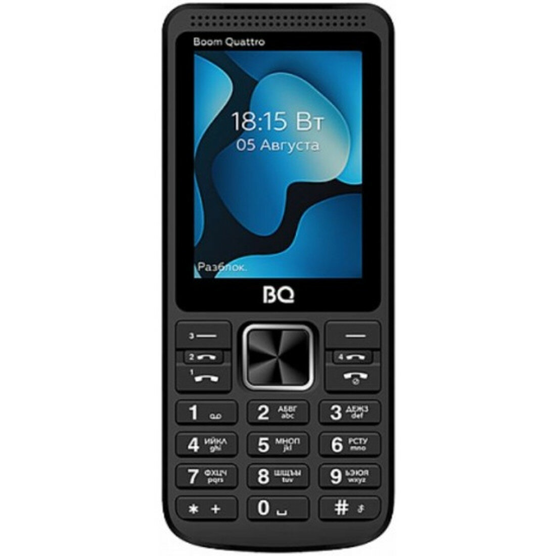 Мобильный телефон BQ 2455 Boom Quattro, 2G, 4 SIM, FM-радио, черный