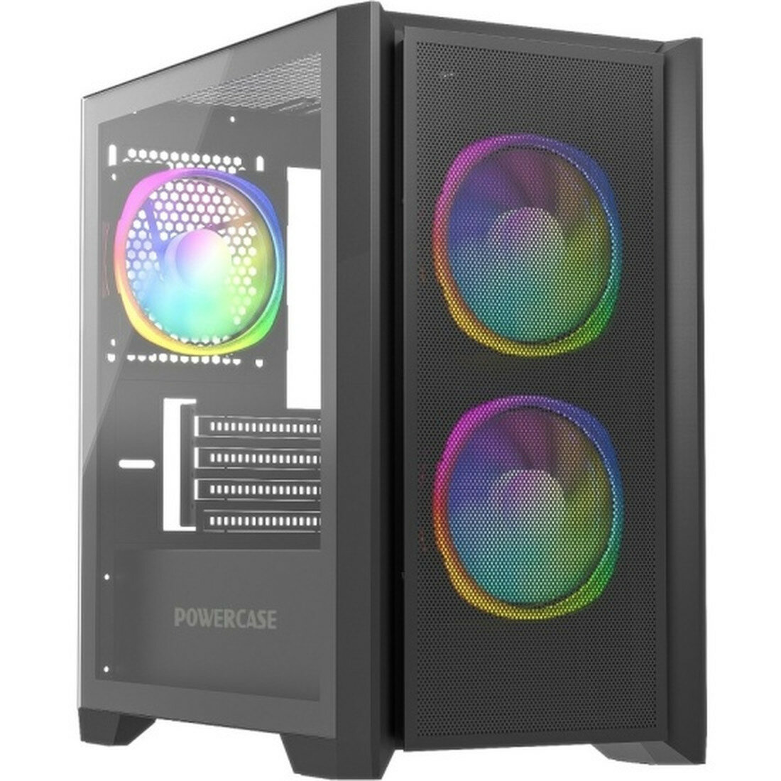 Корпус Powercase Alisio Z3B, Mini-Tower, ARGB-подсветка, 3 вентилятора, 5 кг