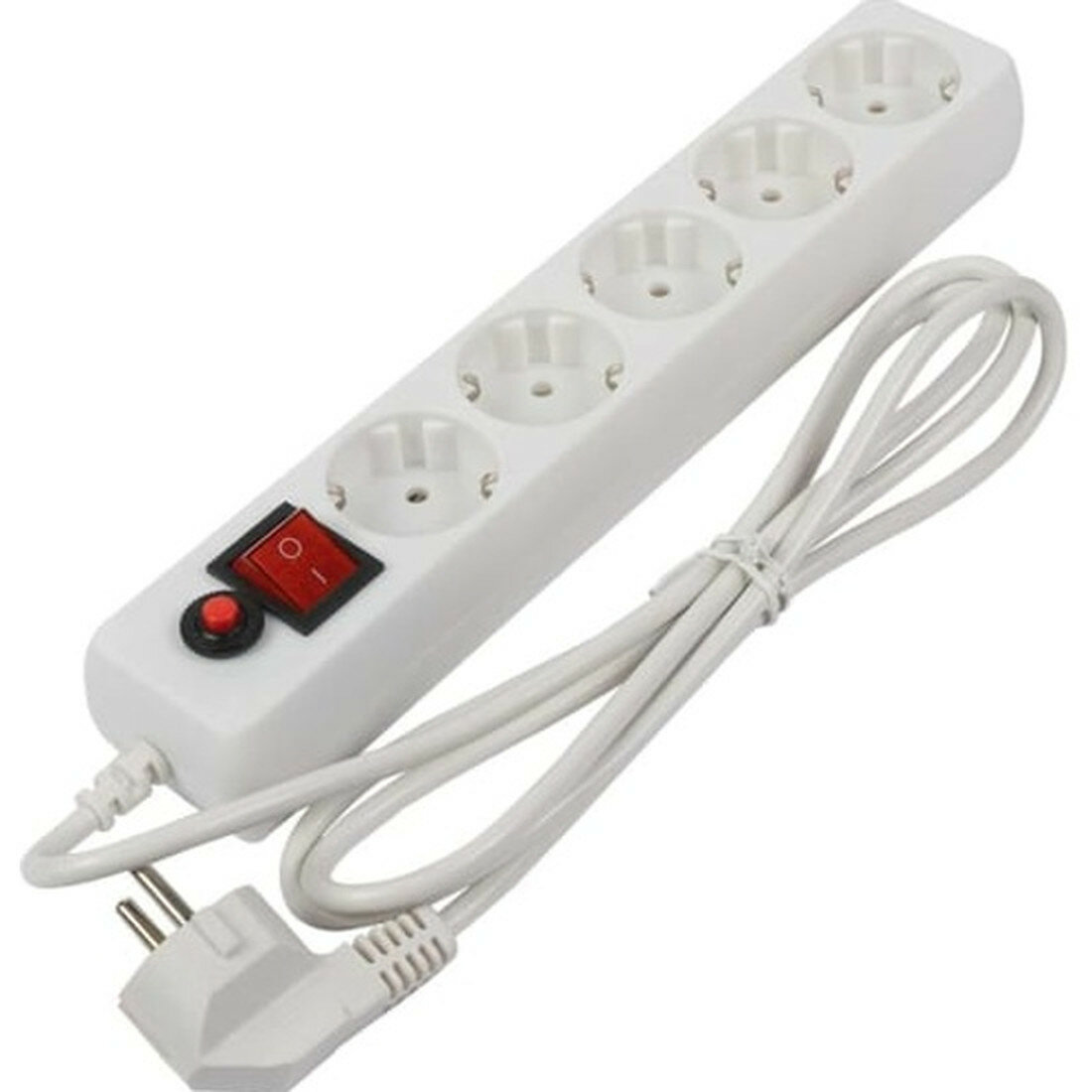 Сетевой фильтр Filum FL-SP3-5-5M белый 2200 Вт 5 розеток шнур 5м