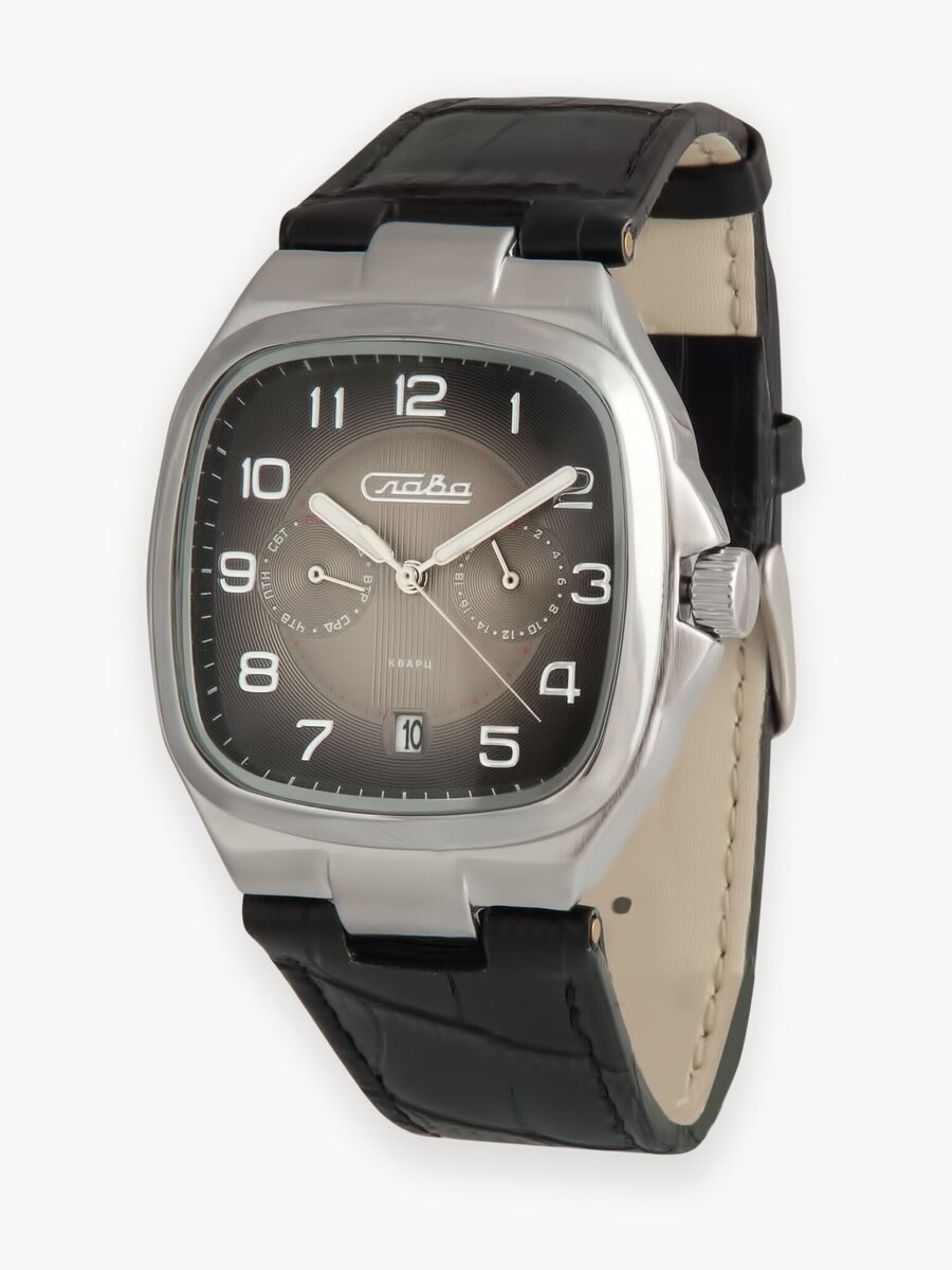 Наручные часы Слава Традиция, коричневый/серебряный