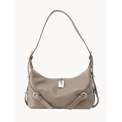 Сумка сэтчел Afina фактура гладкая черный 12065₽