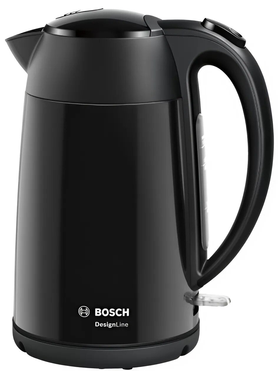 Электрочайник Bosch TWK3P423, 2400 Вт, 1,7 л, фильтр от накипи, черный