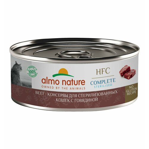 Almo Nature Complete Sterilised Говядина для стерилизованных кошек 6шт*100гр