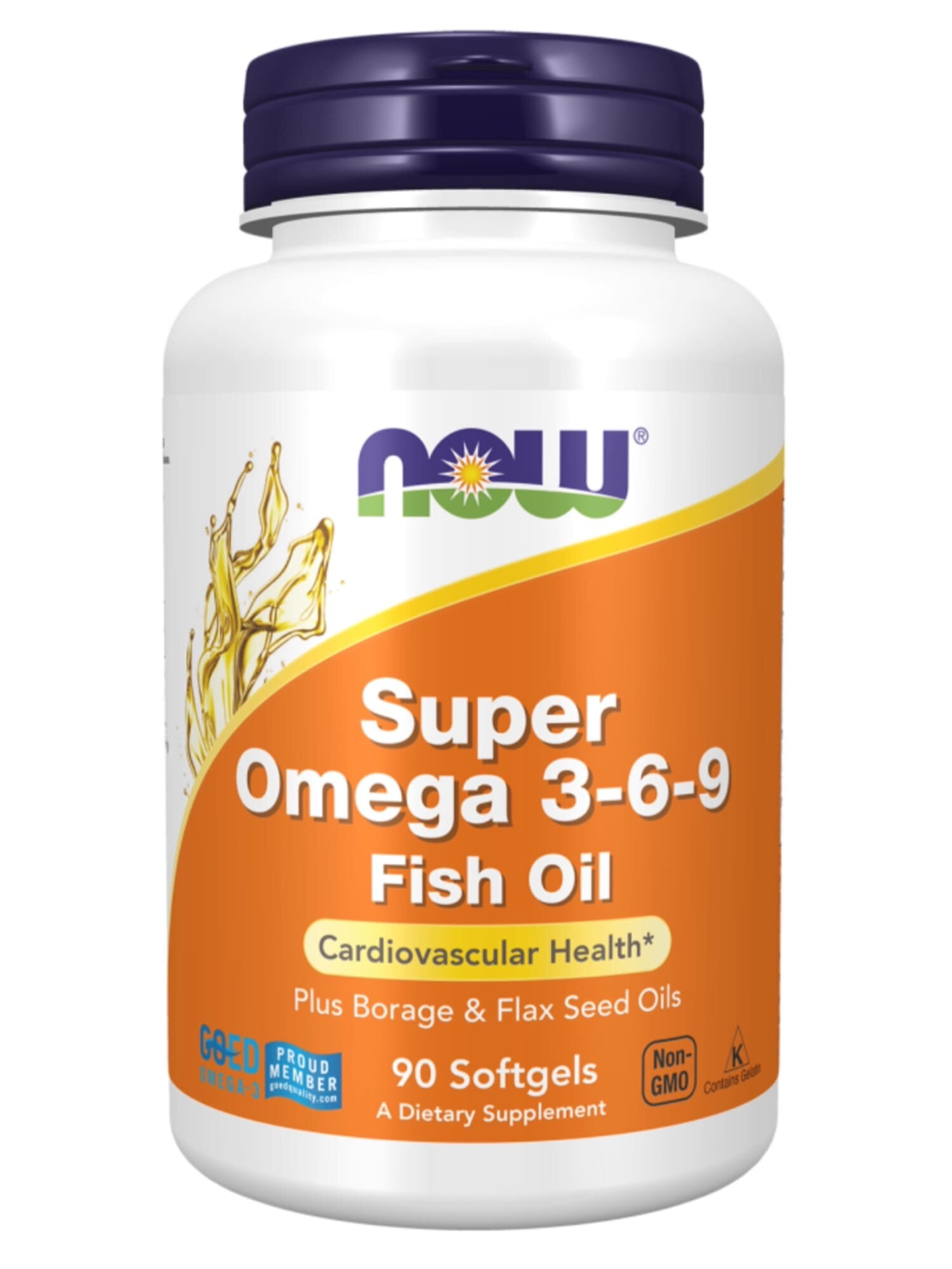 NOW Foods Super Omega 3-6-9, Супер Омега ЕПА 1200 мг 90 гел. капсул