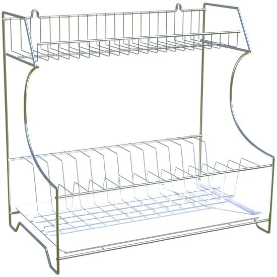 Сушилка для посуды Harmonia 400*240*395 мм 2 уровня без поддона (0220-H)