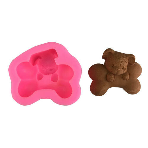 Милая собака кусает кость ароматический гипс формы - 2 шт.