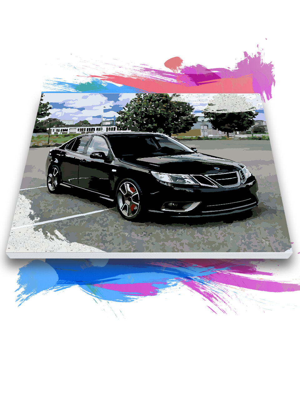 Картина по номерам на холсте Saab, 50 х 60 см