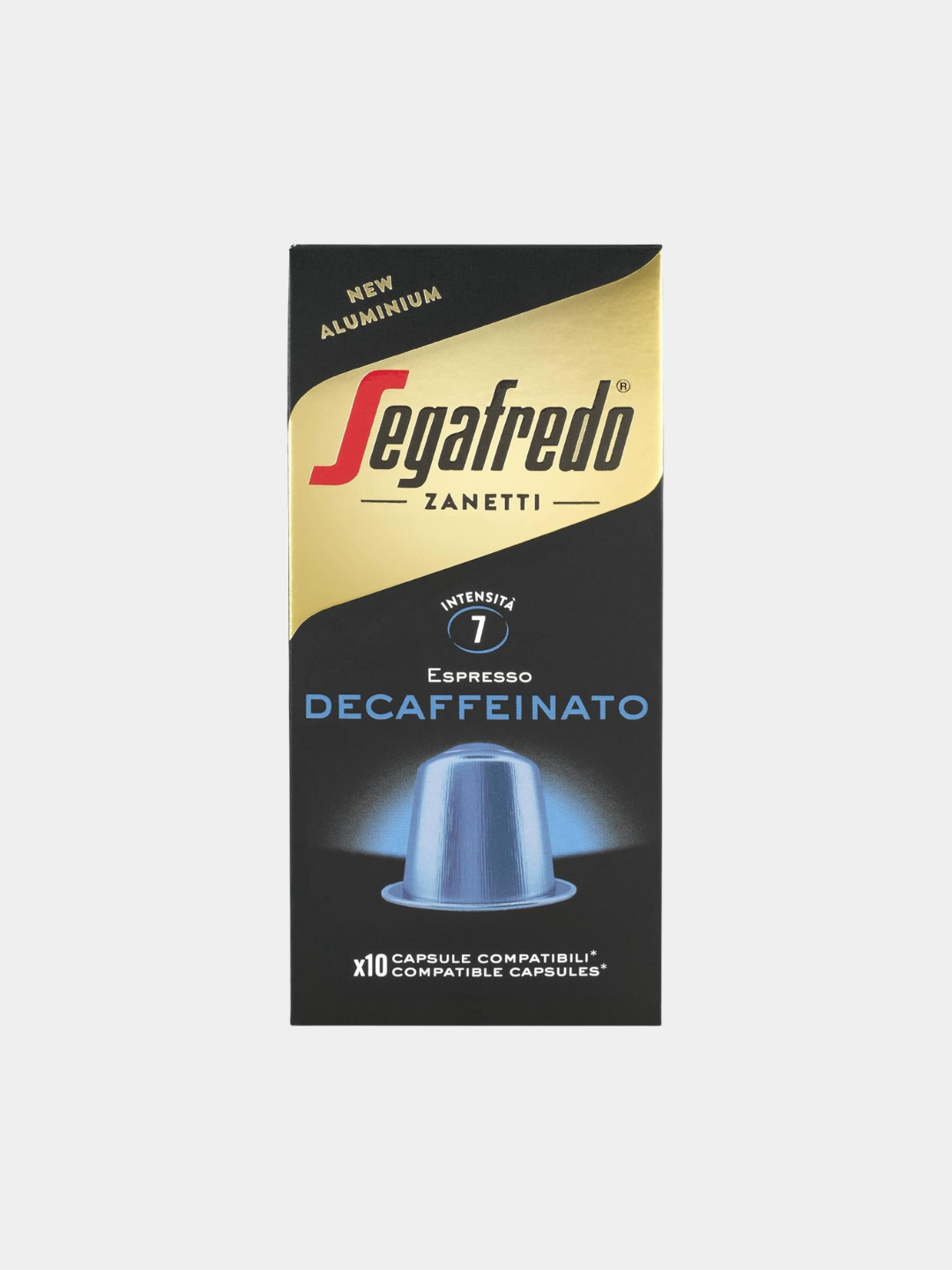 Кофе в капсулах Segafredo Zanetti Decaffeinato, 10 капсул, cовместимые с кофемашинами Nespresso, Италия