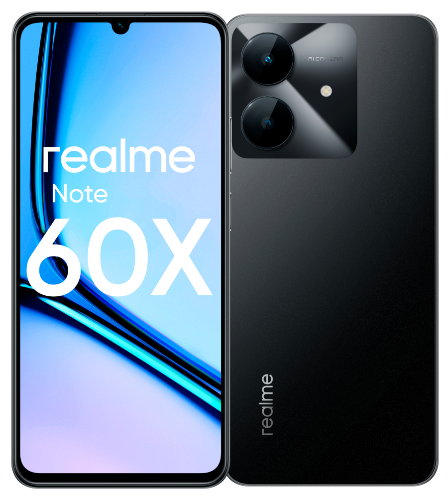 Смартфон REALME Note 60X 4/128Gb LTE DS marble black — фото 1