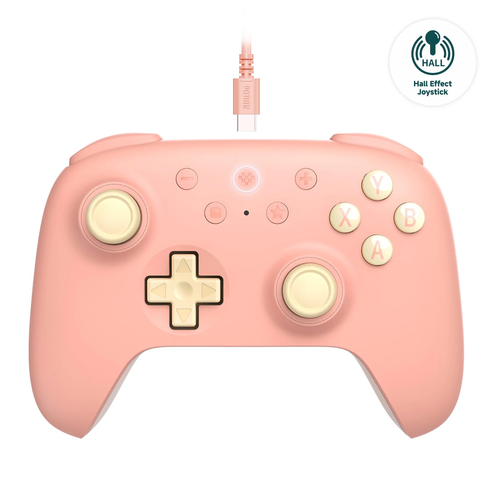 Беспроводной игровой контроллер, геймпад 8BitDo Ultimate 2C 2.4G Wireless Controller, персиковый