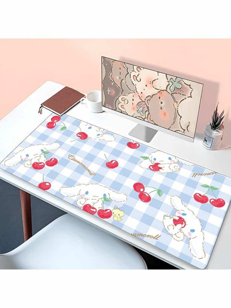 Cinnamoroll Ковер для рабочего стола с изображением ушастой собаки из аниме "Санрио", размер 40x90xxl