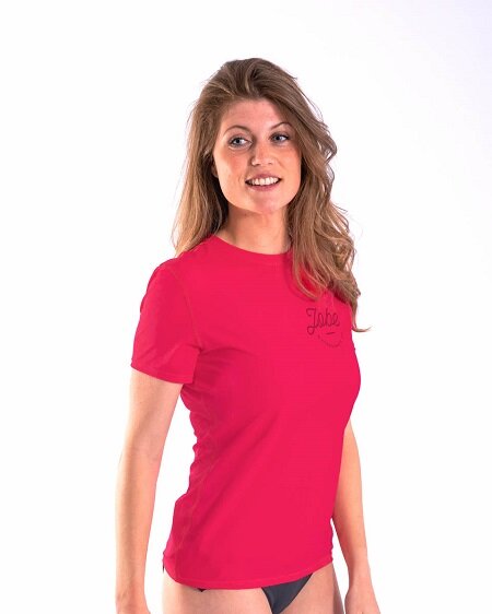 Гидромайка трикотаж. JOBE 23 Rash Guard Loose Fit Women Hot Pink — фото 1