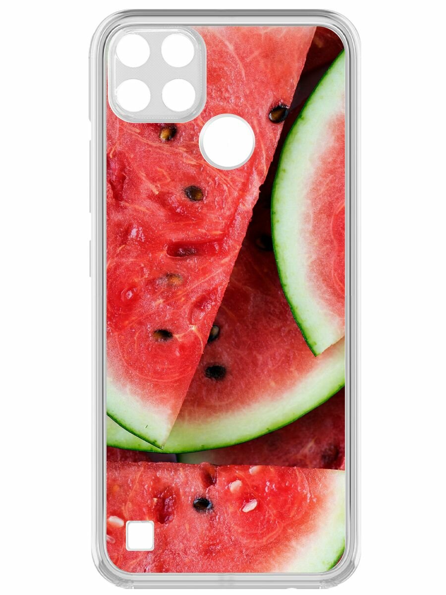 Чехол-накладка Krutoff Clear Case Арбуз для Realme C25Y