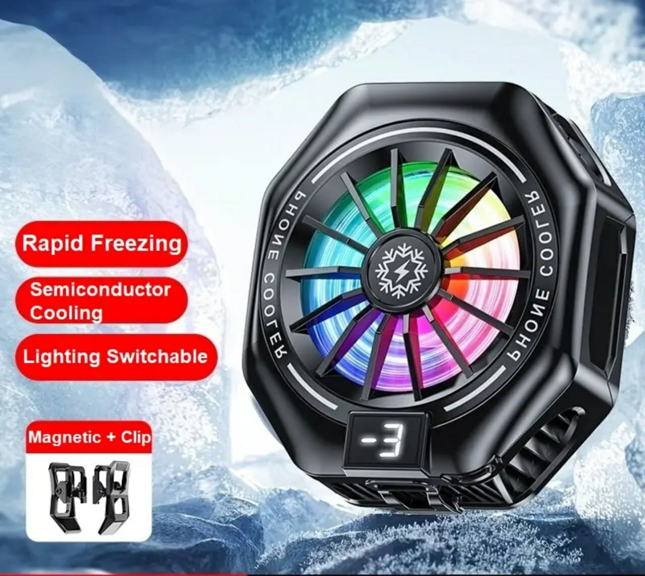 Кулер для телефона QL-01, для игры в PUBG и другие игры, -01, -0.8 — фото 1