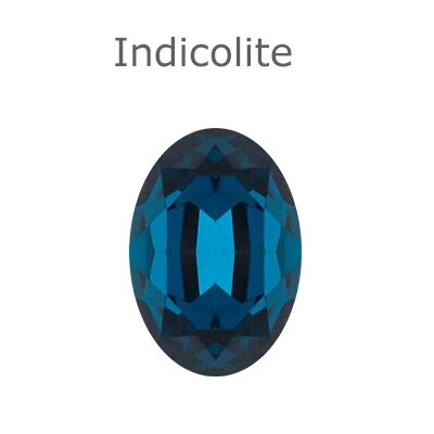 Кристаллы Astrobox K9 для декорирования Indicolite 13x18mm 10pcs