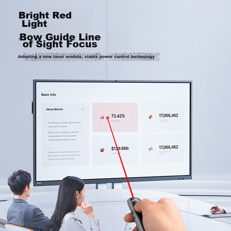 Biaze Laser Page-Turning Pen, 360-Degree Control, Teacher-Specific PPT Projection Pen, Laser Presentation Pointer, Wireless Presenter Remote, Electronic Teaching Pointer, Cat Teaser [Red Light]