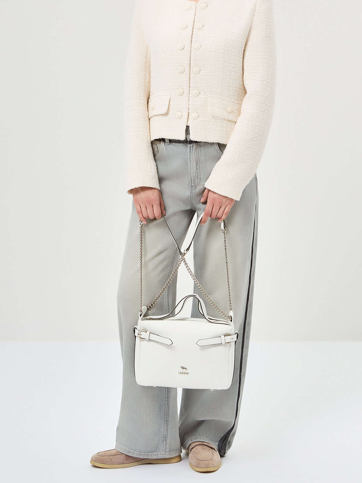 Сумка кросс-боди LABBRA, фактура гладкая, white