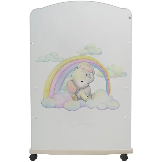 Картинки Кроватка Indigo My Dream массив березы натуральный-белый Радуга