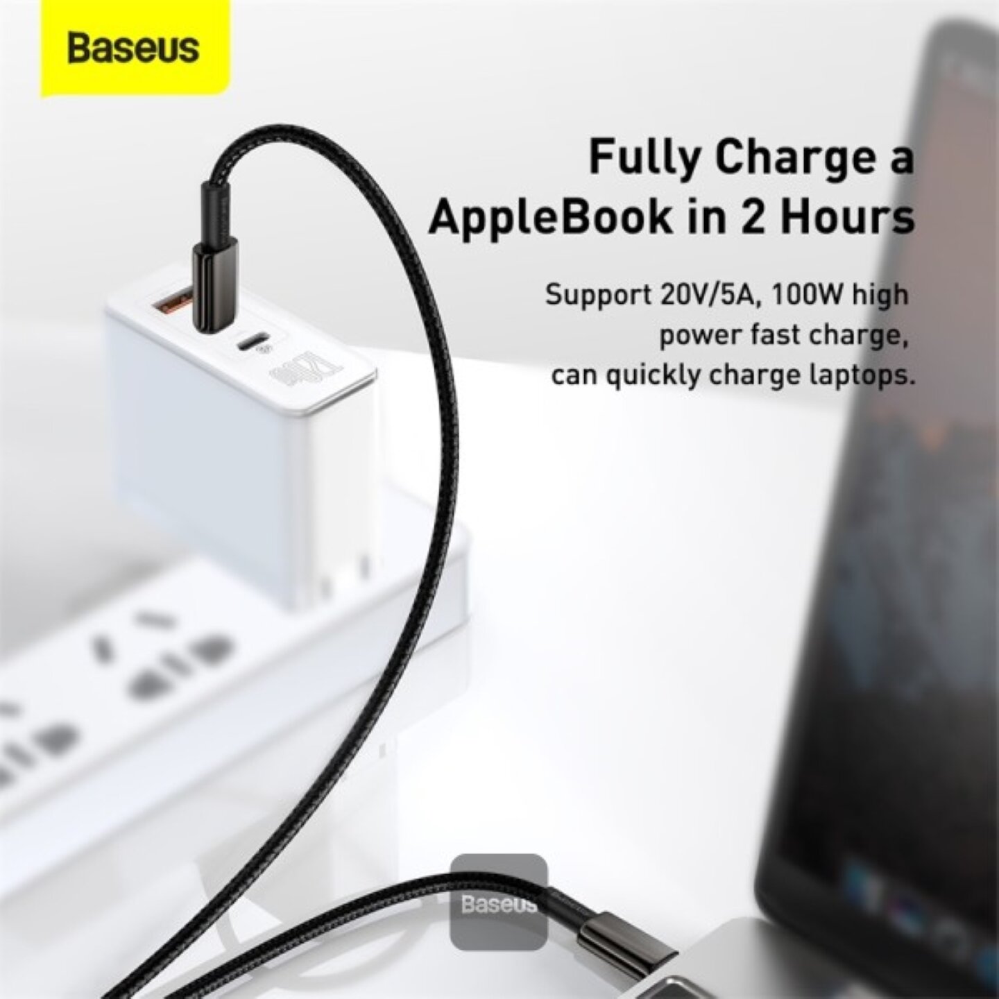 USB Кабель Baseus CATWJ-01 TC-TC 1м 100W Черный — Надежный Кабель для Быстрой Зарядки и Передачи Данных — фото 1
