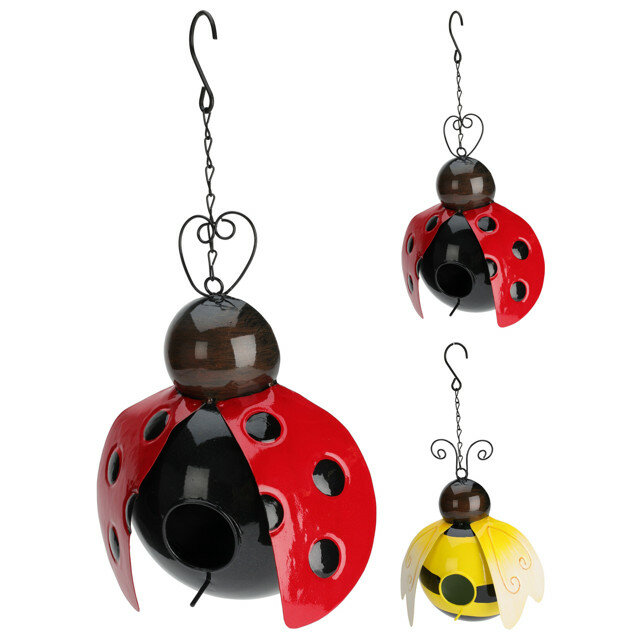 Кормушка для птиц KOOPMAN Пчела/Божья коровка 21х11х25см металл