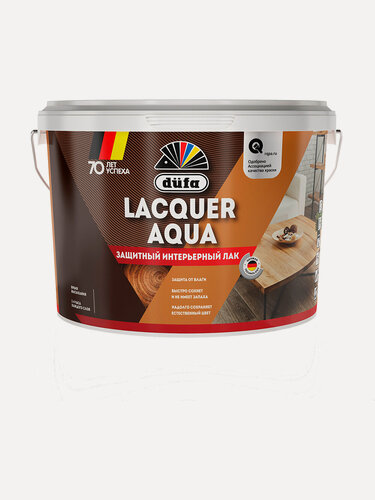 Изображение товара Лак Dufa Lacquer Aqua, интерьерный, бесцветный, глянцевый, 9л