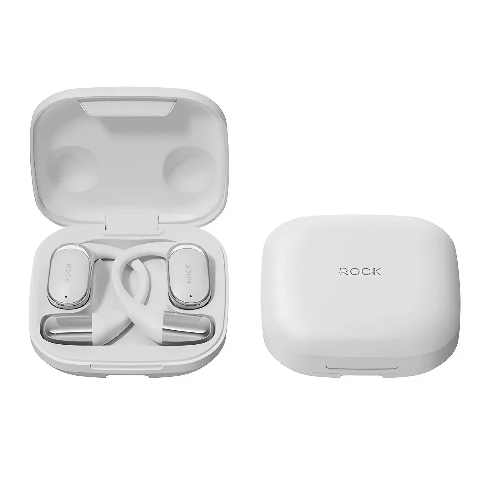 Беспроводные наушники с шумоподавлением ROCK X718 OWS Bluetooth Earphones белые