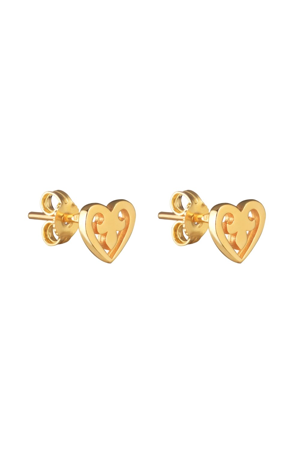 Серьги пусеты Nana, серебро, 925 проба, золочение, , золотистый
