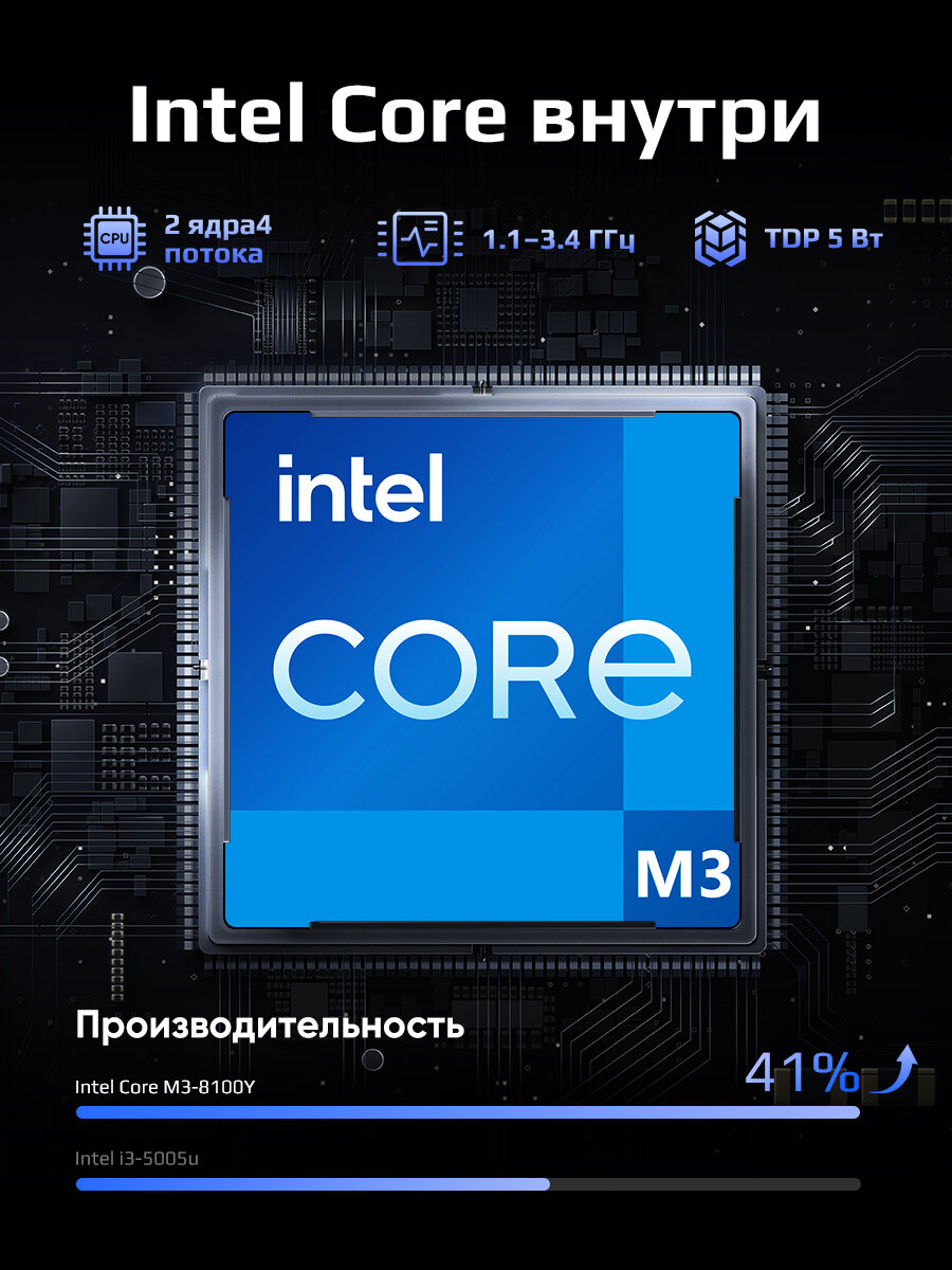 Ноутбук, 15.6", Intel Core m3, 512GB SSD, 16GB RAM, Windows 11, предуст. MS Office — фото 1
