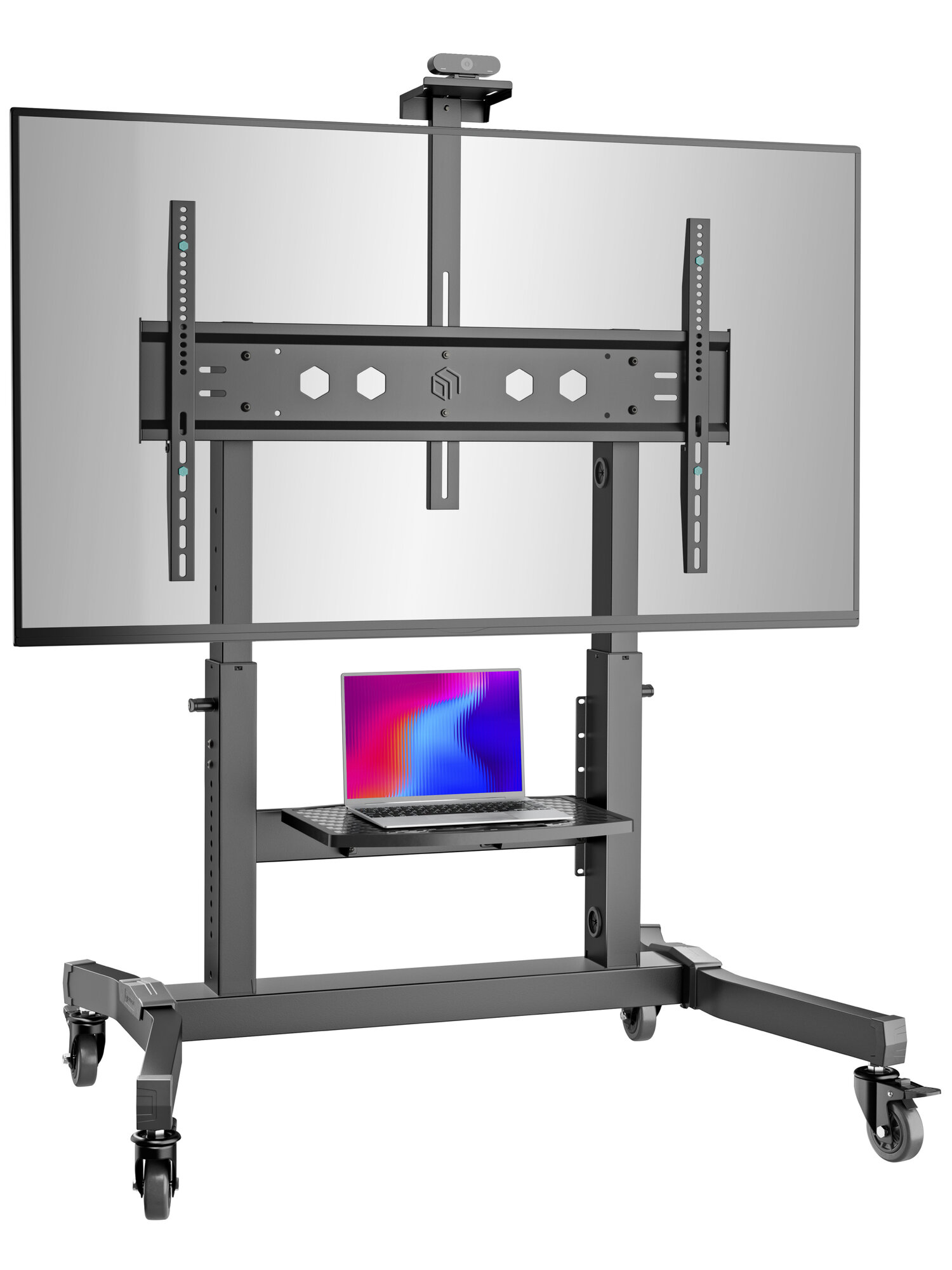 Стойка для телевизора 50"-100" ONKRON TS1991 напольная, стойка для интерактивной панели, до 120 кг, чёрная