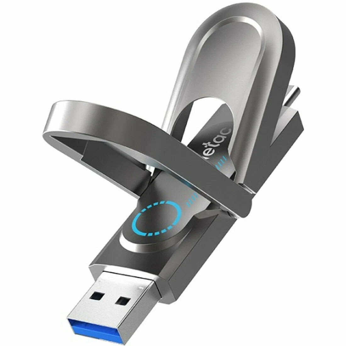 Флешка Netac US9, USB 3.2/USB Type C, 512 ГБ, до 900/1000 Мб/с (NT03US9C-512G-32TA) — фото 1