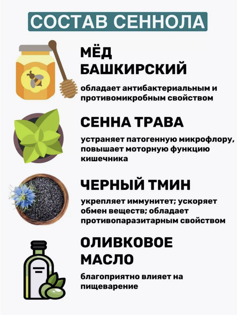 Сеннол "Будь здоров!" 2 шт набор, для очищения организма, кишечника, похудения, детокс. От шлаков, токсинов, паразитов. — фото 1