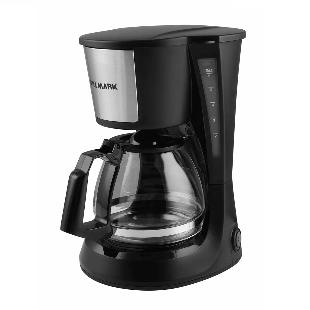Кофеварка капельная Willmark WCM-1255D съёмный фильтр черная 750 мл 750 Вт