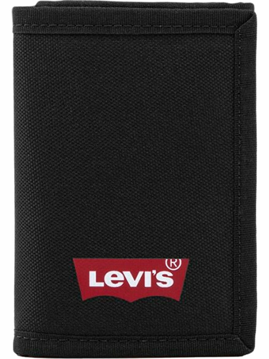 Кошелек Levi's, фактура гладкая, черный