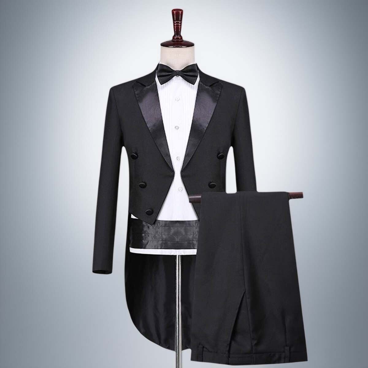 Смокинг, европейский, мужской, черный, размер M