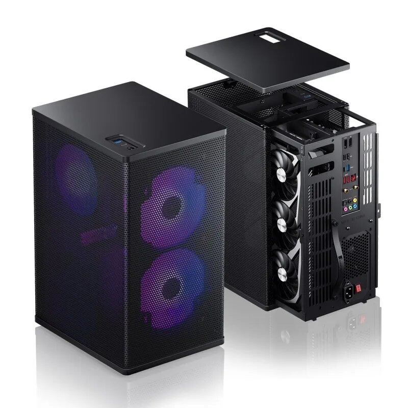 Шасси JONSBO VR3 ITX 240/280 с водяным охлаждением вертикальный мини-хост-бокс MINI black pcie 4.0