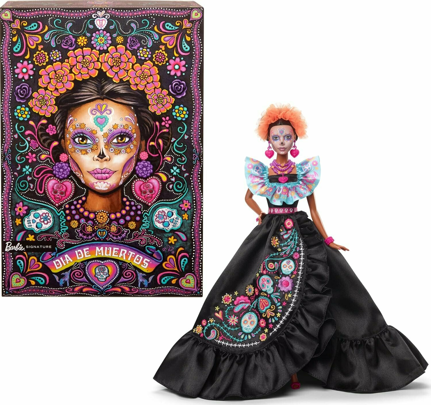 Barbie Signature 2024 Día De Muertos – Коллекционная кукла в чёрном платье