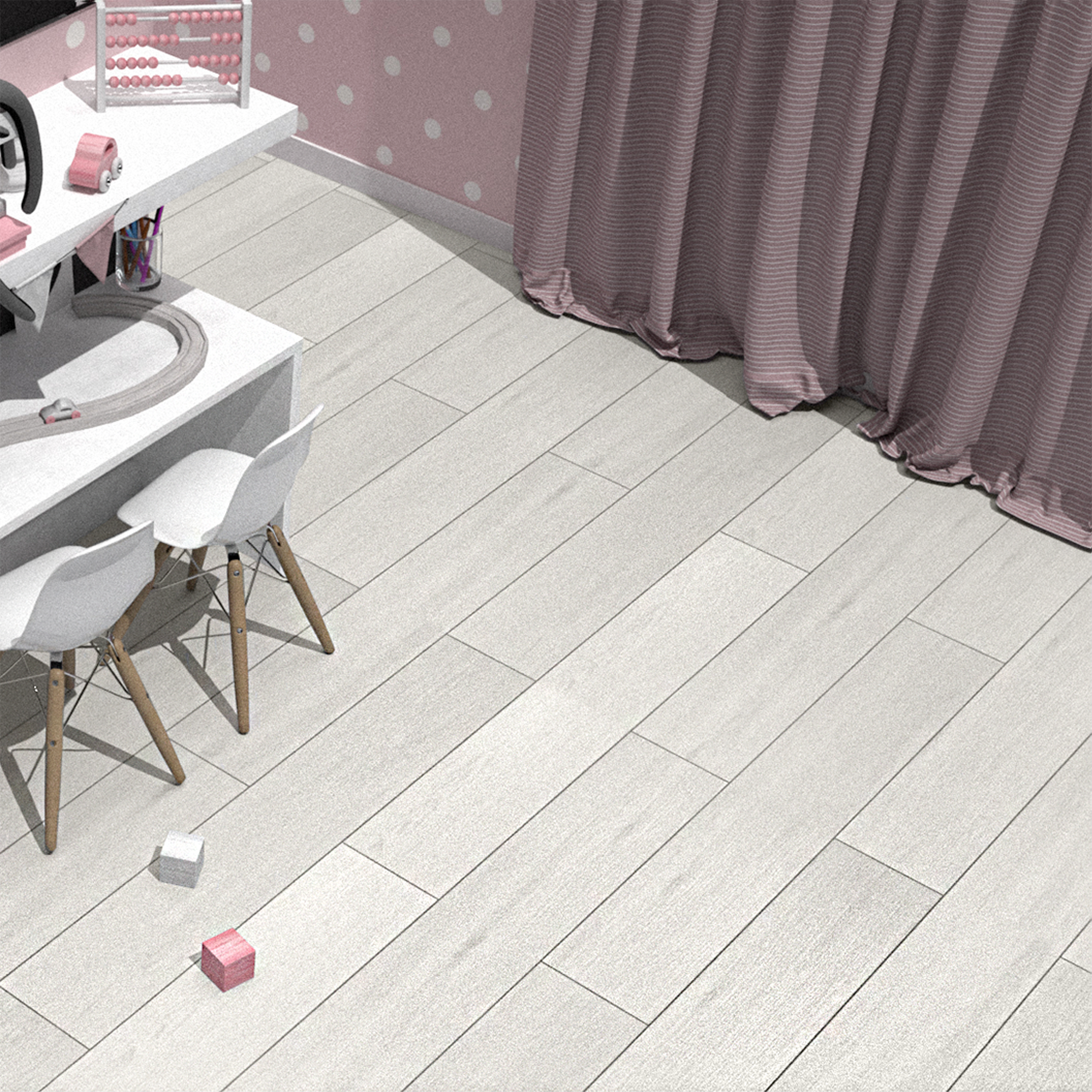 SPC плитка Kreaforta Дуб Снежа класс 33 4 фаски толщина 4 мм 2.574 м²