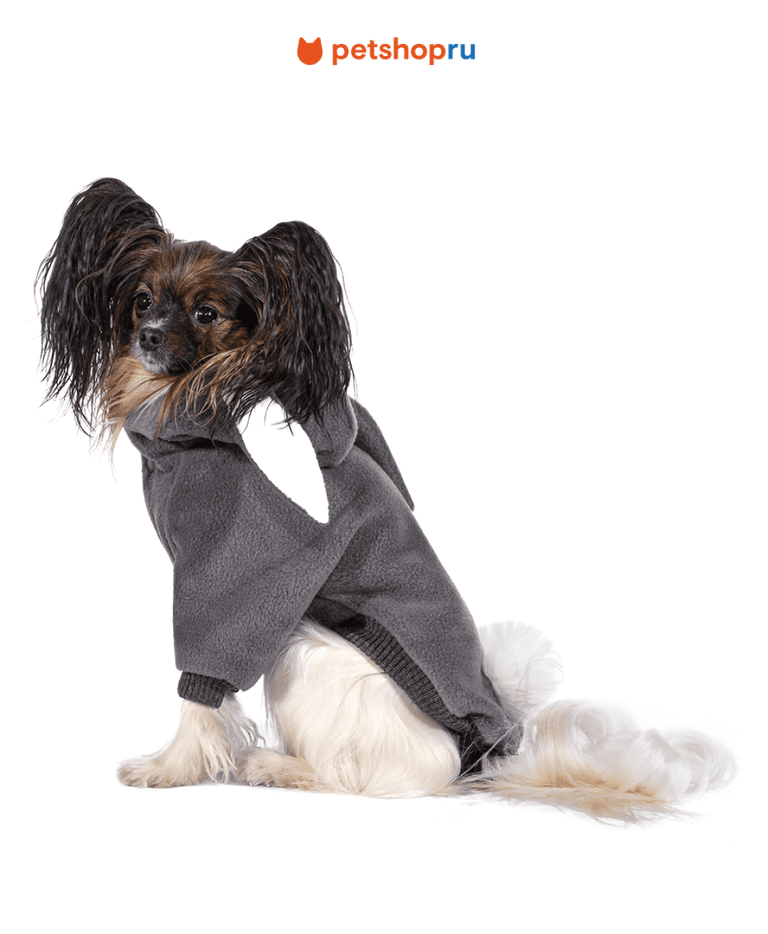 Tappi одежда Толстовка "Фатсо" для собак, спинка 25 см, серый