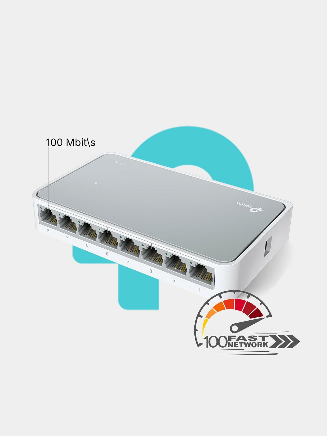 Коммутатор 8 портов со скоростью 100 мбит/с tplink TL-SF1008D