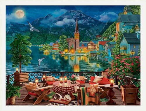 Изображение товара Пазл для взрослых Pintoo 1200 деталей, элементов: Вечер у озера в Гальштате